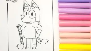 Bluey Coloring Page Coloring Page for Kids#bluey#arrtx30a #arrtxmetallicmarkers #arrtxacrylicmarkers