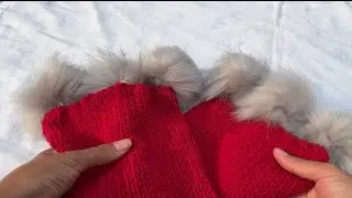 Trending mikasa scarf/muffler khitting and attaching pompom #30dayschallenge #crochet #knitting #diy