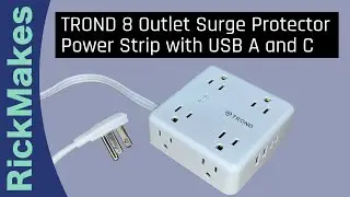 TROND 8 Outlet Surge Protector Power Strip with USB A and C