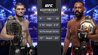 Khabib Nurmagomedov vs Jon Jones Full Fight - UFC 4 Fight Of The Night