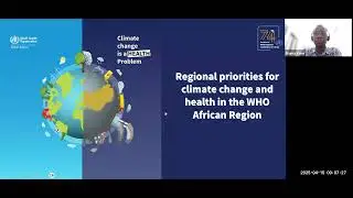 WHO support for GCF country driven programming for the health sector; AFRO/EMRO Regions Webinar