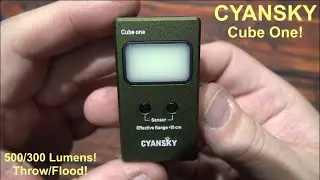 Обзор комплекта фонарика Cyansky Cube One EDC! (Комбинация COB-светодиодов 500/300 люмен, RGB, ма...