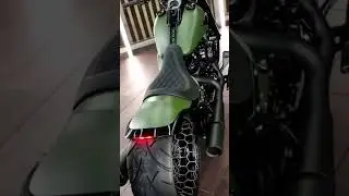 Insane Matte Green Chopper with Glowing Purple