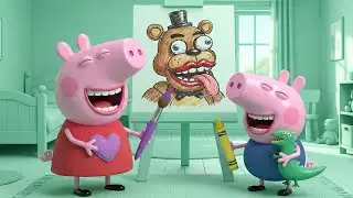 Peppa Pig&rsquo;s Funny Art Time 🎨 | Peppa Pig & George Draw Something Hilarious | Funny Peppa Animation