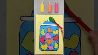 Sand painting candy jar🍬#sandasmr #relaxing #sandpainting #satisfying #sandart #candy #cute