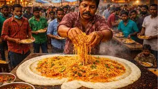 Cheese Burst Noodle Dosa 🔥 | Indian Street Food ASMR (No Talking)