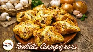 Feuilletés aux Champignons et Oignons Recette Facile et Rapide
