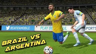 Brazil vs Argentina | FIFA 16 Mobile Versi Offline Gameplay