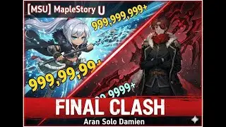 [MSU] MapleStory U: Aran Job 5 Solo Normal Damien - Ultimate Burst & Massive Damage Performance 🔥