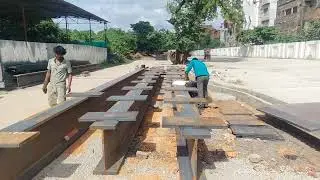 Bearing plate, stiffner plate fitup on cross girder (WPB) #bridgeengineering #construction #railwayb