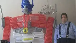Optimus Prime Lives:  28 hour balloon sculpture by HappyCabbie of YouTube