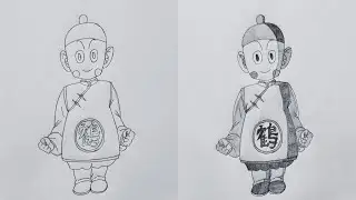 How to Draw Chiaotzu from Dragon Ball Z | Step-by-Step Anime Art Tutorial