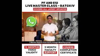 Learn PF & ESI Practically &mdash; Live Master Class | Visit👉  