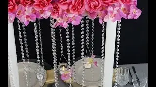 Свадебный центральный элемент в виде цветочной башни / Сделай сам / Как создать свадебный централ...