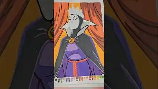 The Evil Queen Disney Mystery Color By Number #colouring #disney #snowwhite #acrylicmarker