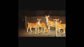 led lighting fiberglass animal deer sculpture for outdoor garden park decorations