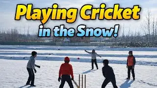 Playing Cricket in the Snow ❄️🌨️ | kashmir 🥶🥶 | Kids fun in winter ☃️