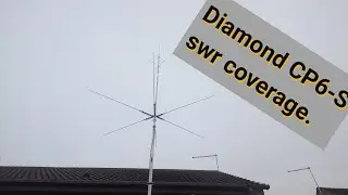 Diamond CP6-S swr coverage mounted on MM0CUG 2 section tilt over aluminium mast