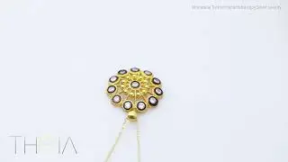 CZ Black İnk Silver Flower Charm Necklace