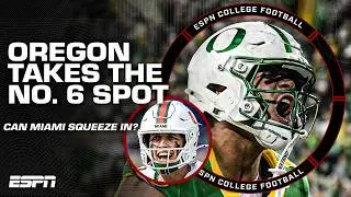 CFP Rankings REACTION 🚨 Oregon jumps Ole Miss + Miami only has a 32% chance to make it?! 😳