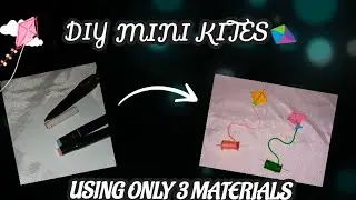 DIY Mini kites using only waste material #trending #viral #subscribe @DrawingwithPrachiDalal 