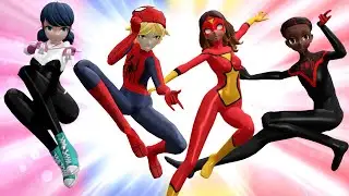 🐞🕷️Miraculous Into The Spiderverse🕷️🐞 Spider-Man Transformations [FANMADE]
