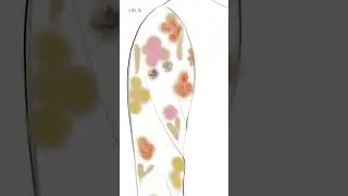 Drawing Process in Procreate 🎨 #fabricrendering #batik #shorts #MKLAVFashionCourse