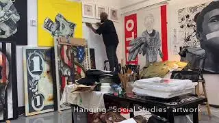 Installing Art inside my Brooklyn Art Studio