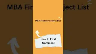 MBA Finance Project List