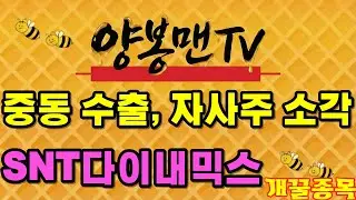 [주식] SNT다이내믹스, 중동시장 진출과 자사주 소각, 밸류에이션 재고