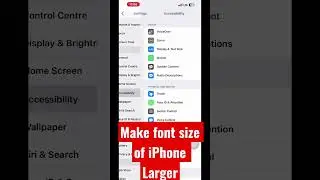 Make font size of iPhone larger #viralshorts #iphone #iphone14promax #tech #shorts #viraltechvideo