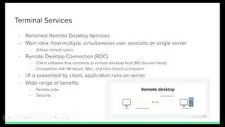 CSC345 Presentation - Window's System Components, Terminal Services, and Fast User Switch