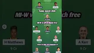 mi-w vs up-w dream11 prediction|mi-w vs up-w today match prediction||#miwvsupw #upwvsmiw#cricket