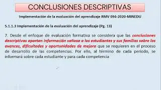 CONCLUSIONES DESCRIPTIVAS