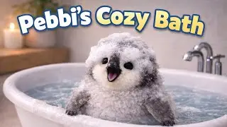 Fluffy Baby Penguin Bath Time 🐧💙 So Cute!