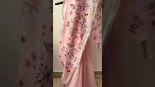 Hand Embroidered Linen Sari