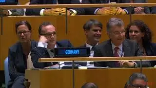 German Delegation laughing at Donald Trump speaking at the UN General Assembly