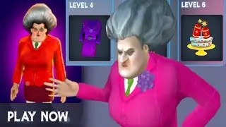 Evil SCARY TEACHER 2020 Spooky Granny - Gameplay - Walkthrough - Level 4 - 6 [Android - IOS]