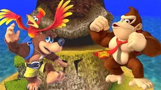Banjo-Kazooie in Donkey Kong 64 Romhack (Blind Playthrough on N64)