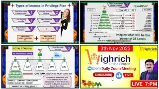 PRIVILEGE PLAN PRESENTATION 3th Nov Live 7:pm | Zoom Meeting | Watch Full Video#highrich