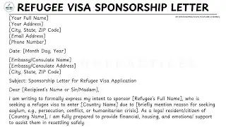 How To Write A Refugee Visa Sponsorship Letter Step by Step Guide | Writing Practices