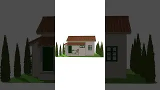 Tiny House Design 6x7 m. [42 sqm.] Spanish-style House#shorts #tinyhouse #smallhouse #housedesign