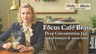 Focus Café Brass – Deep Concentration Jazz | 60min • 1950s Café Jazz for Work & Study