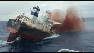 Dramatic sinking of a ship in Brazil - Unbelievable video footage