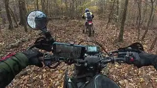 Beta 500 RRS and Honda XR 650 Explore the Fall Arkansas Mountains