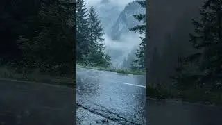 Rain Sounds For Sleeping 99% | Heavy Rain Falling on a Wet Forest Road