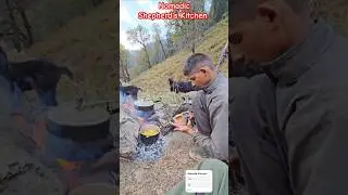 Nomadic Shepherd's Cooking Their food In The Jungle. Himalayan Shepherd's lifestyle shorts..