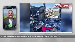 INCENDIO A CARPANEDO, SALVA LA FAMIGLIA. BOTTIN: «ENCOMIO PER GLI AGENTI» | 29/12/2025