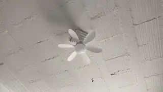 Ventilador de teto soquete flower 60w 6 Pás com controle branco