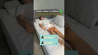 POSISI TIDUR YANG BENAR BAR GA SAKIT PINGGANG 😱 #skincare #tips #kesehatan